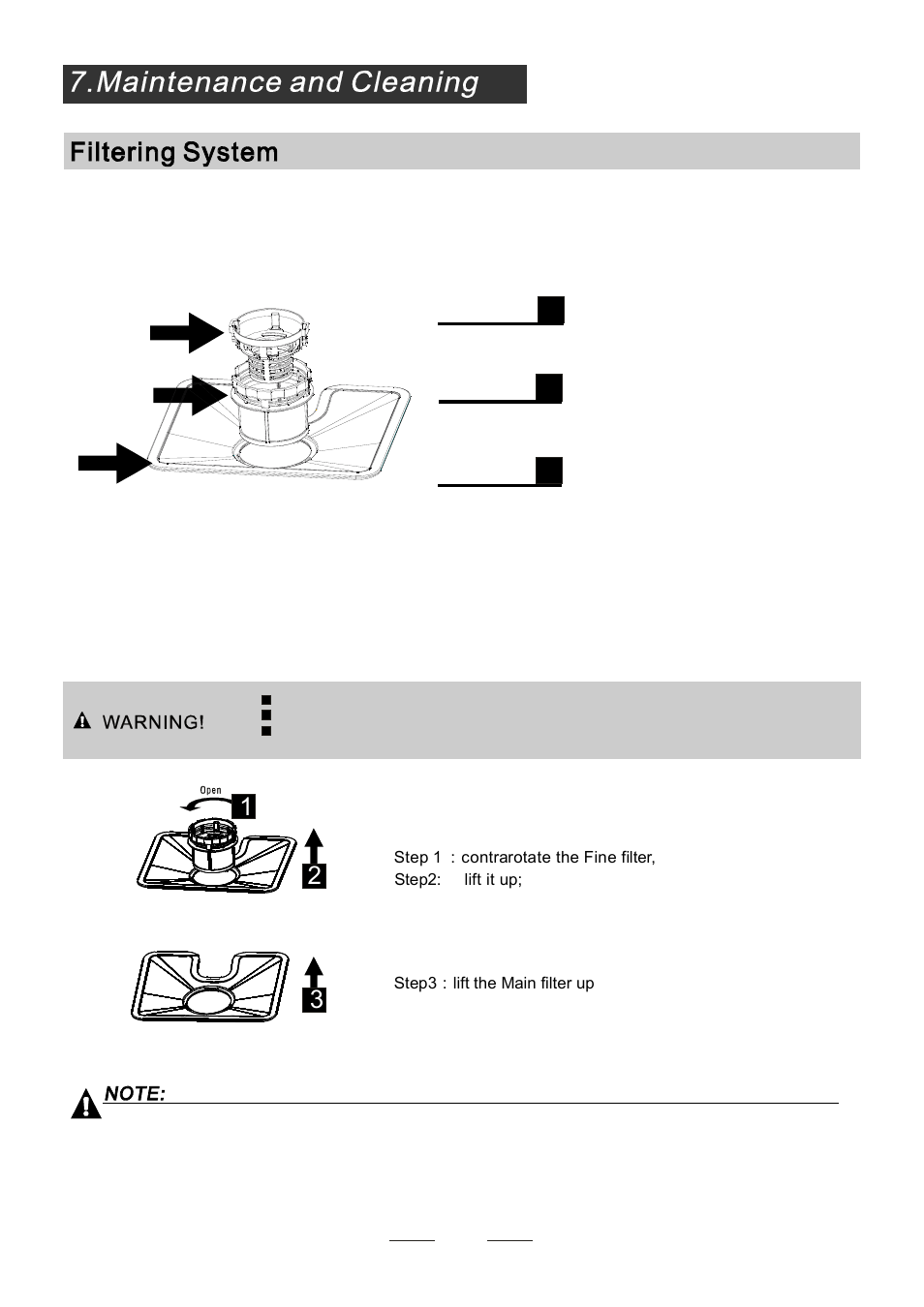 Filter assembly | Campomatic DW214C User Manual | Page 15 / 23