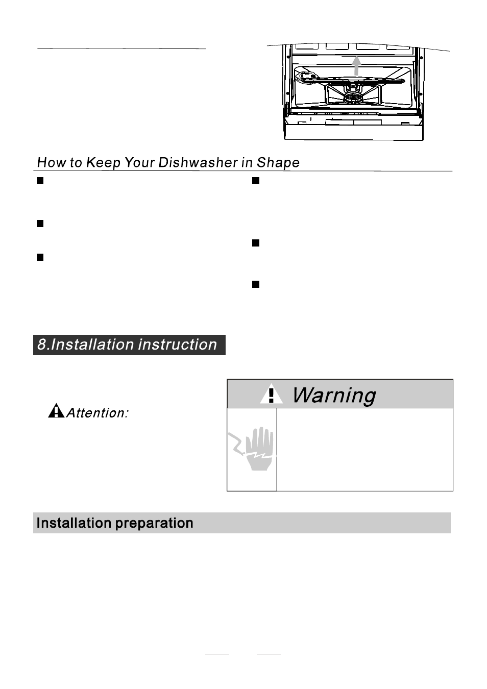 Cleaning the spray arms | Campomatic DW214C User Manual | Page 17 / 23