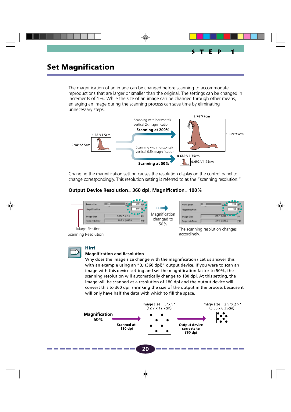 Set magnification, P. 20, Educed | P. 20) | Canon FB630U/FB636U User Manual | Page 20 / 62