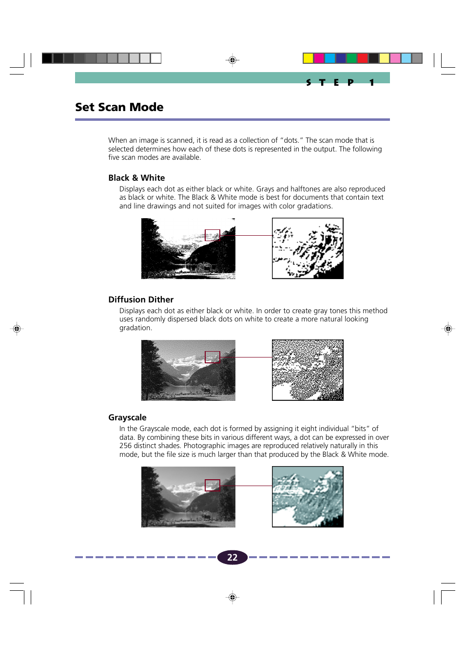 Set scan mode, P. 22, P. 22) | Canon FB630U/FB636U User Manual | Page 22 / 62