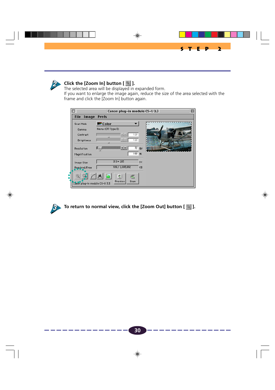 Zoom out button, P. 30 | Canon FB630U/FB636U User Manual | Page 30 / 62