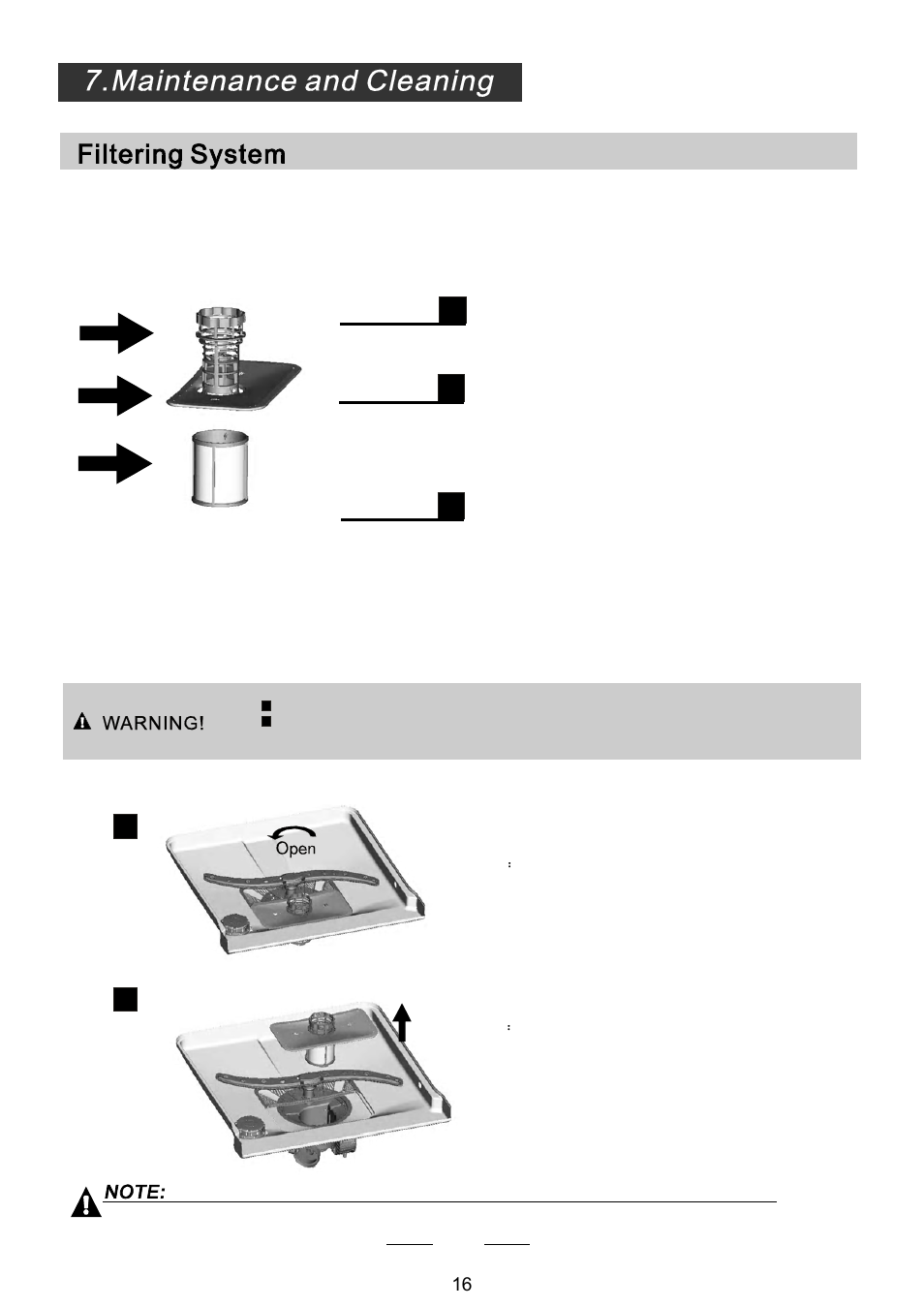 Filter assembly | Campomatic DW911ES User Manual | Page 18 / 99