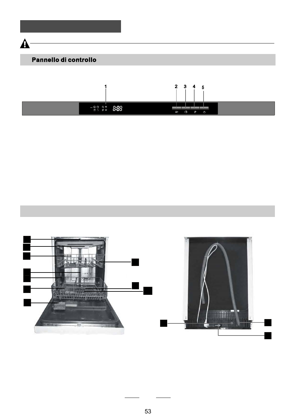 Istruzioni per l'uso, Caratteristiche della lavastoviglie | Campomatic DW911ES User Manual | Page 55 / 99