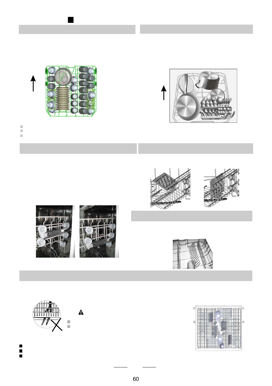 Come caricare le stoviglie normali, Cestello per le posate | Campomatic DW911ES User Manual | Page 62 / 99