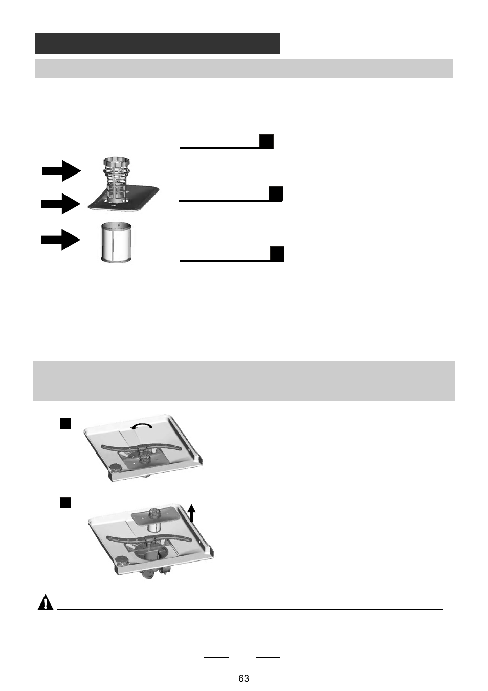 Manutenzione e pulizia, Sistema di filtraggio, Montaggio del filtro | Attenzione, Nota | Campomatic DW911ES User Manual | Page 65 / 99