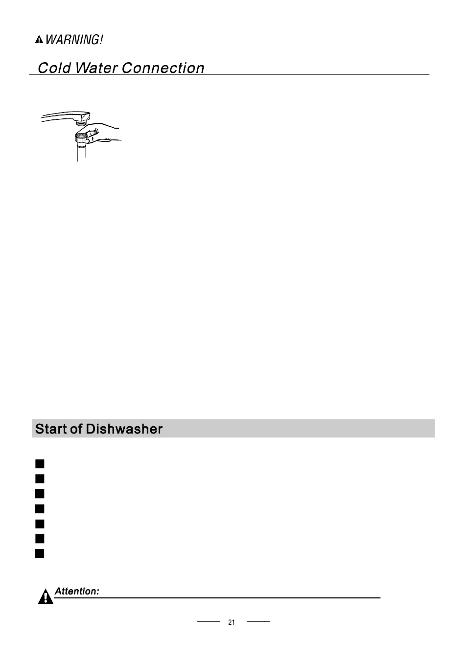 Water outlet, Syphon connection, Extension hose | Campomatic DW924BI User Manual | Page 24 / 28