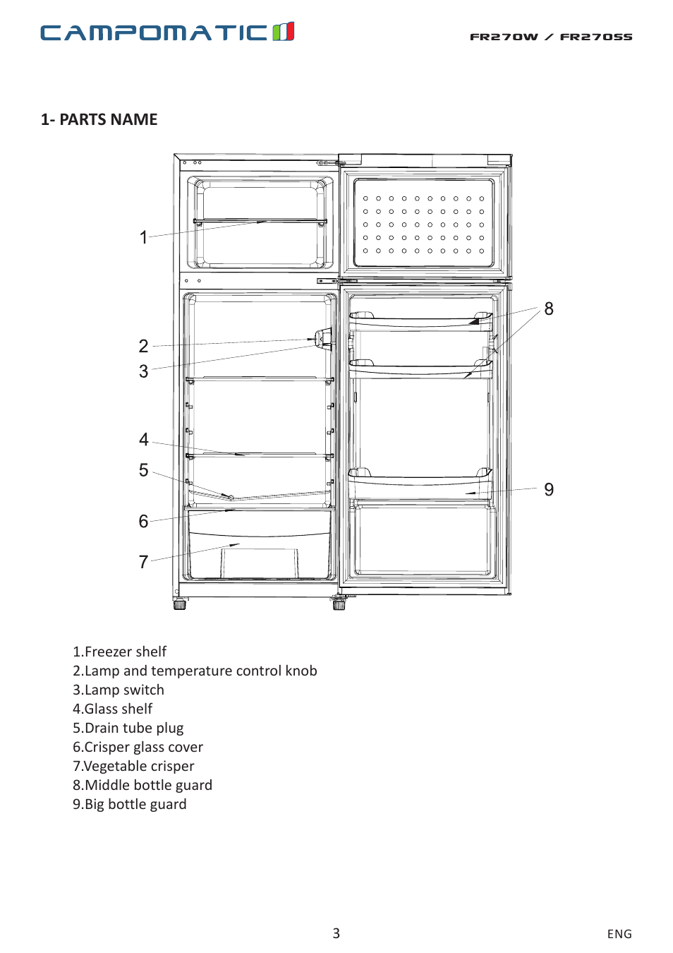 Campomatic FR270W User Manual | Page 3 / 20