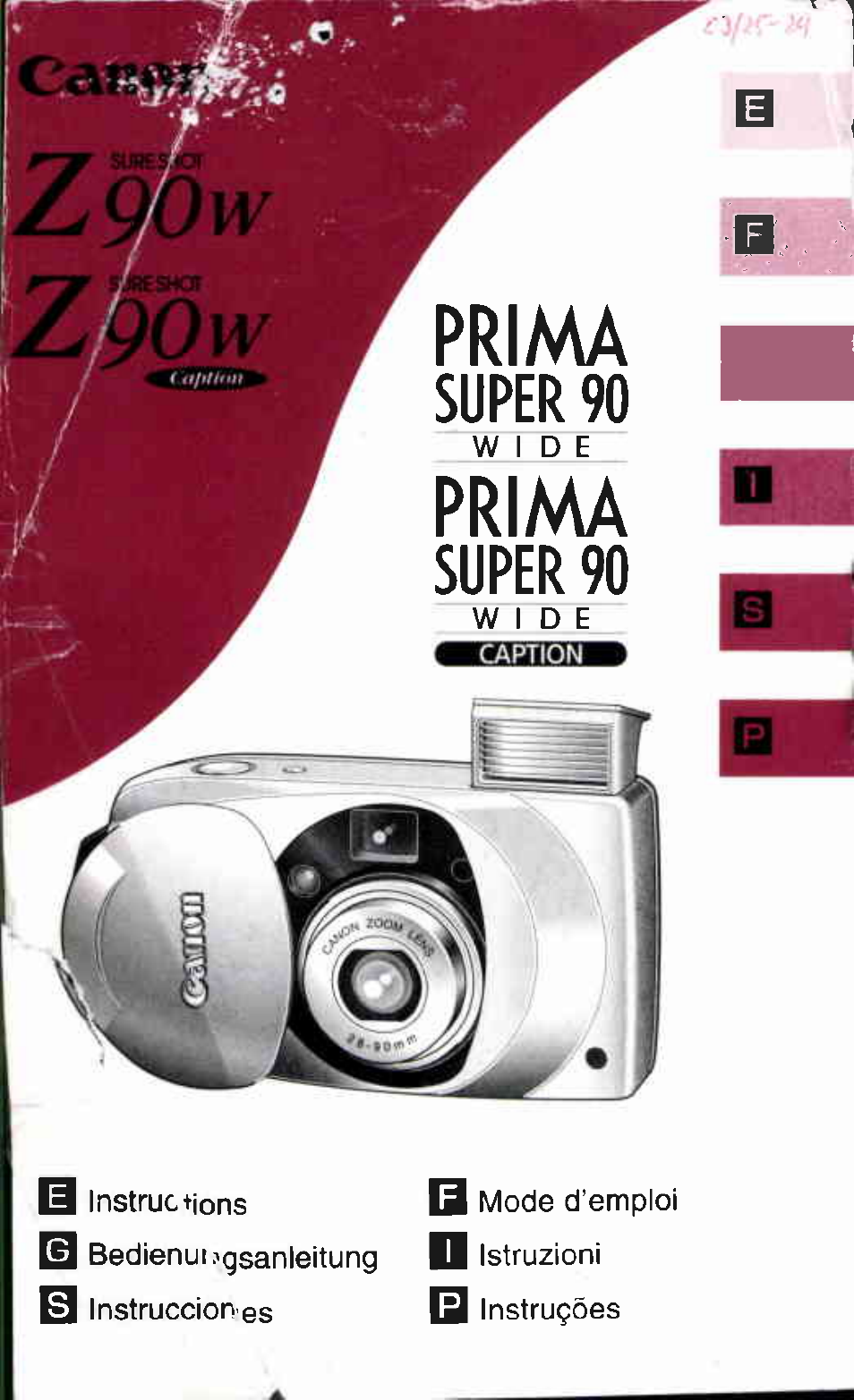 Canon Z90W User Manual | 59 pages