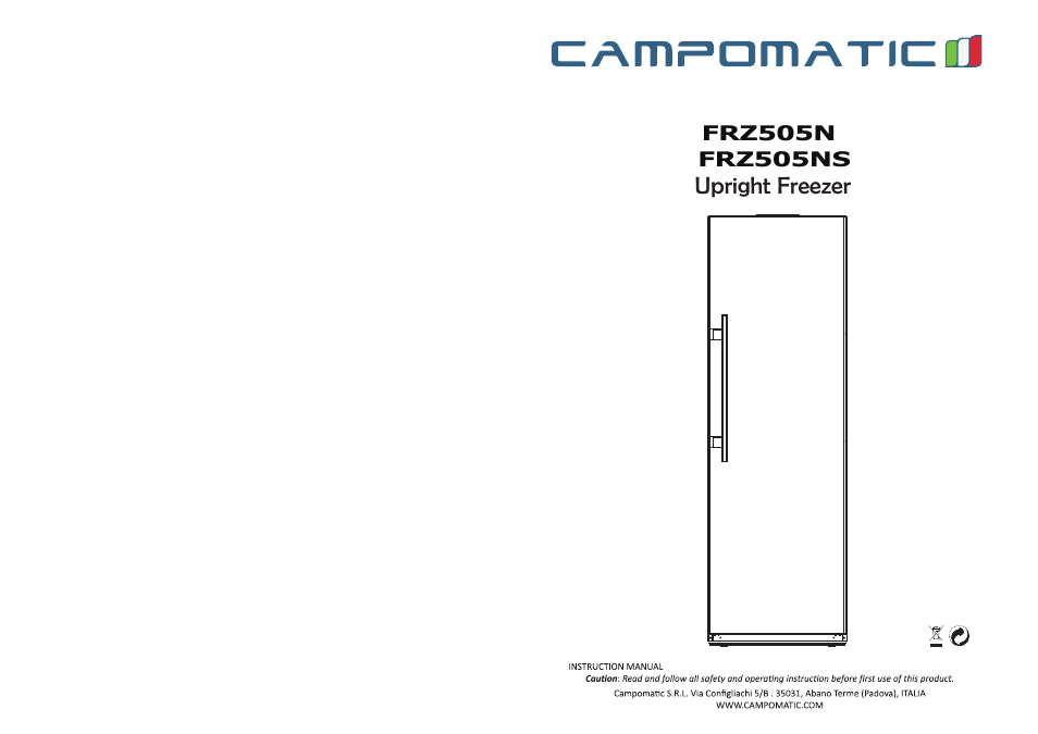 Campomatic FRZ505N User Manual | 10 pages