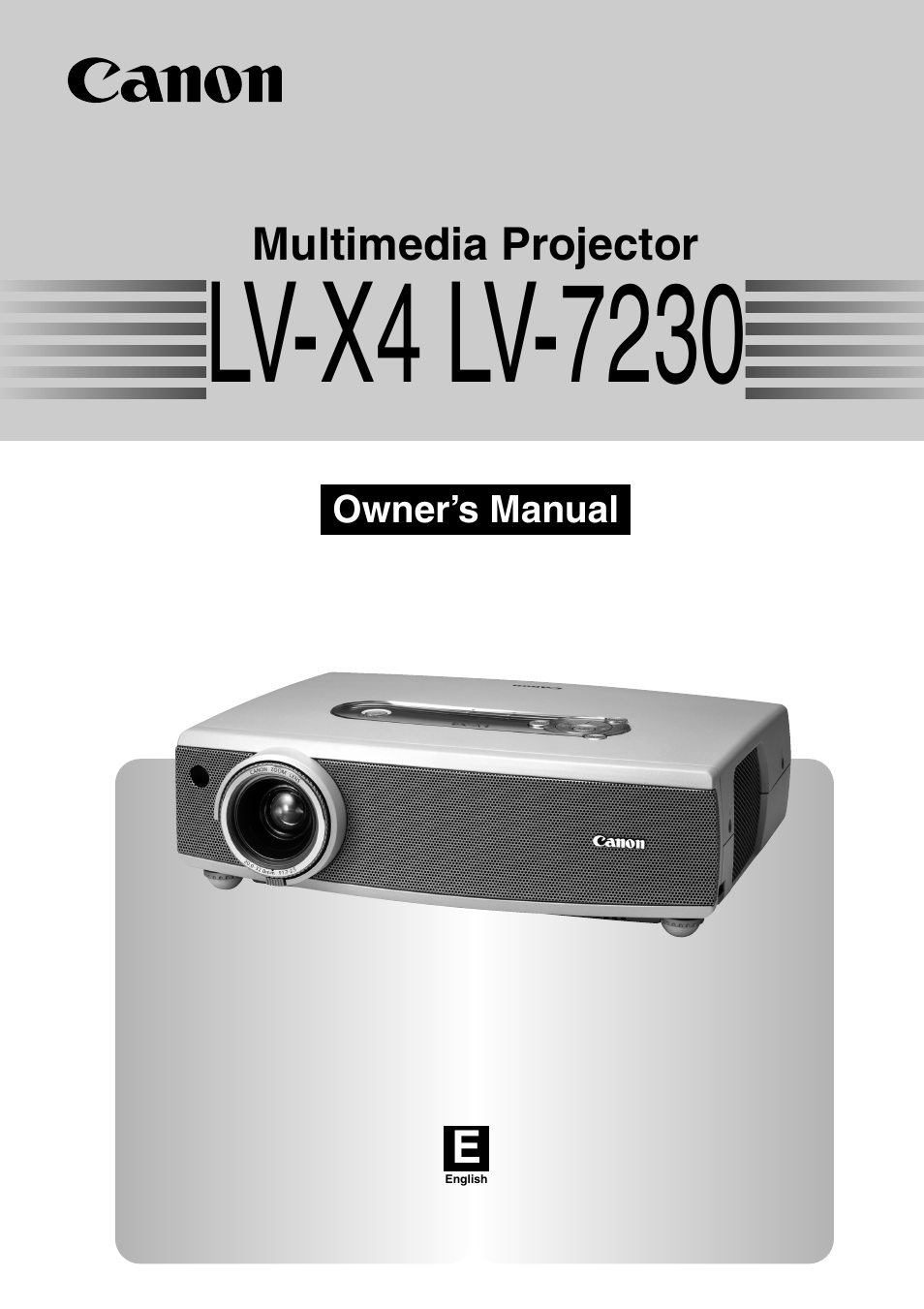 Canon LV-X4 LV-7230 User Manual | 64 pages