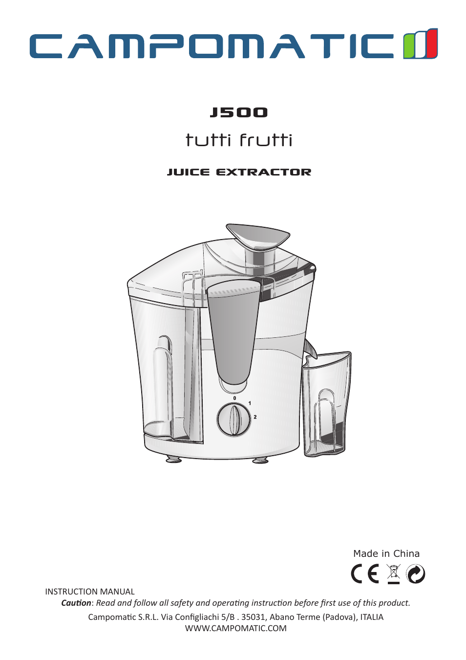 Campomatic J500 User Manual | 48 pages