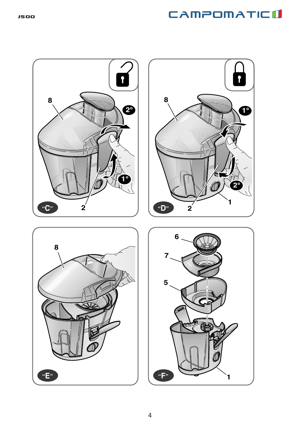 J500 | Campomatic J500 User Manual | Page 4 / 48