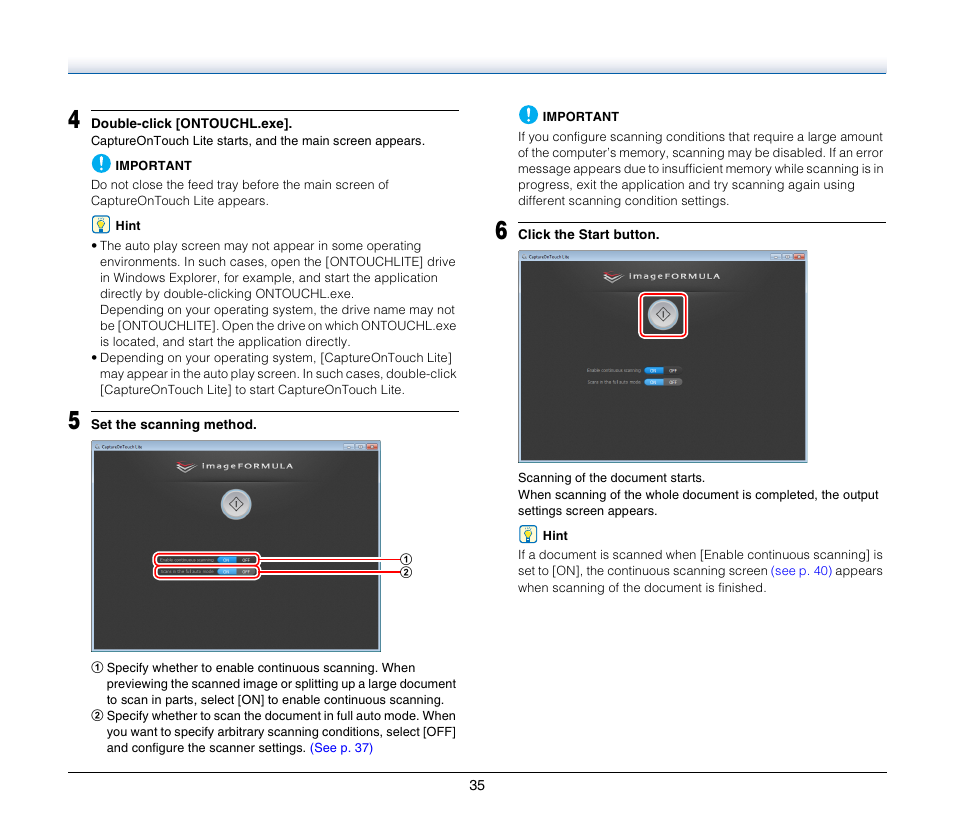 Canon Image Formula P-215 User Manual | Page 35 / 116