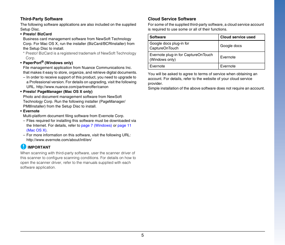 Canon Image Formula P-215 User Manual | Page 5 / 116