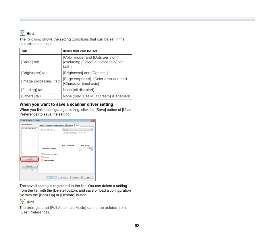 Canon Image Formula P-215 User Manual | Page 63 / 116
