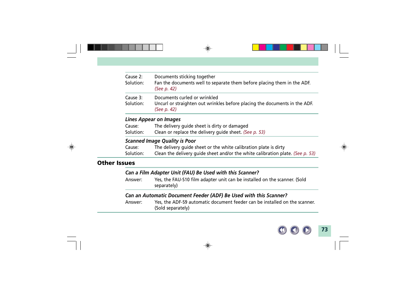 Other issues | Canon FB1200S User Manual | Page 73 / 82