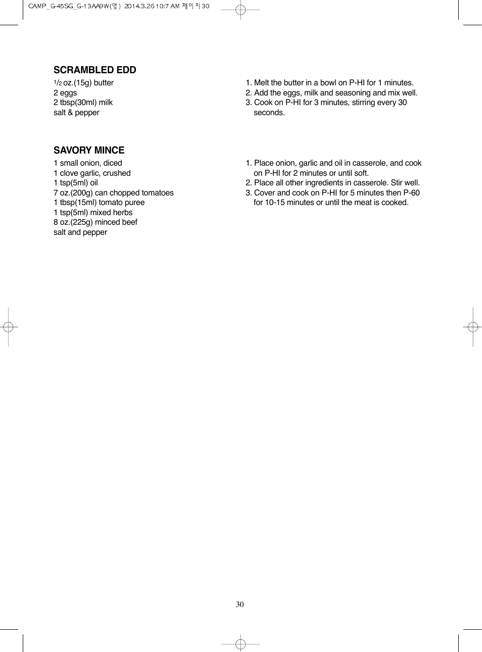 Campomatic KOG45SG User Manual | Page 31 / 31