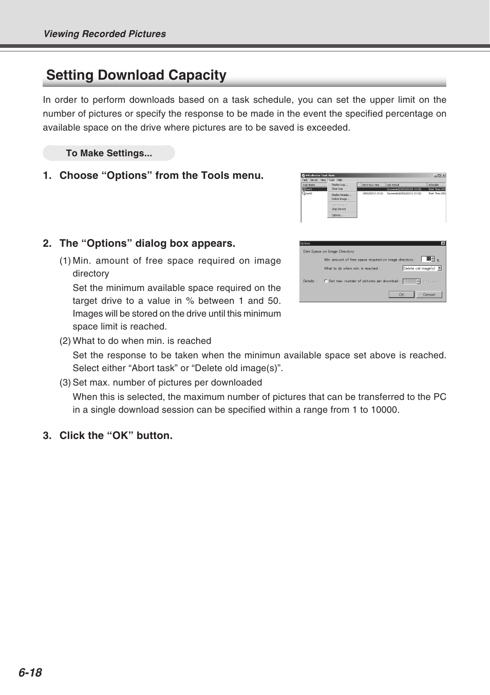 Setting download capacity | Canon VB-C10R User Manual | Page 122 / 138