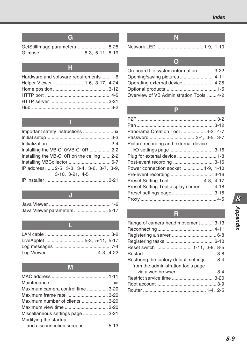 Canon VB-C10R User Manual | Page 137 / 138