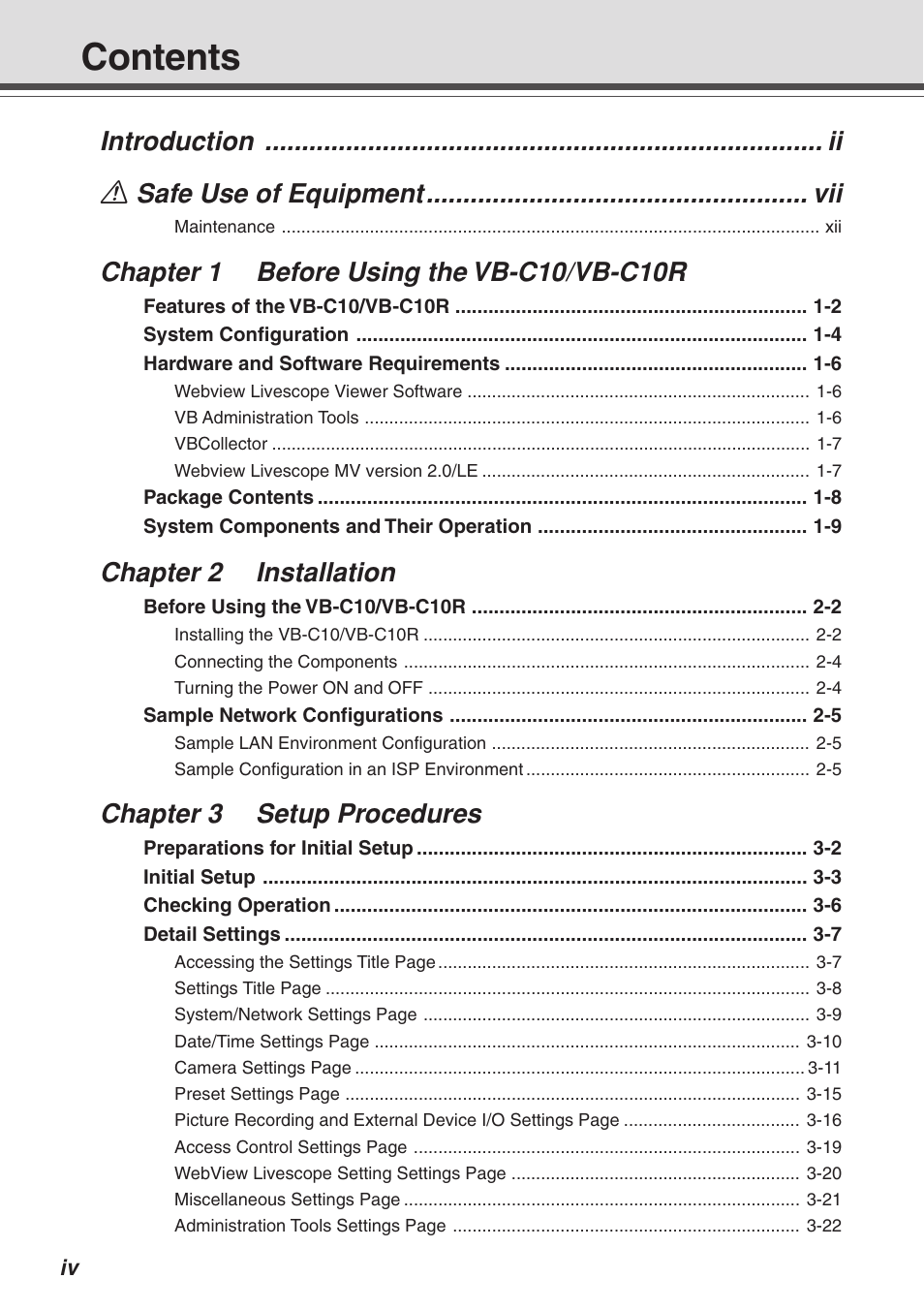Canon VB-C10R User Manual | Page 4 / 138