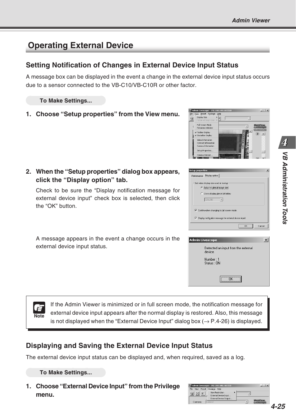 Operating external device | Canon VB-C10R User Manual | Page 77 / 138