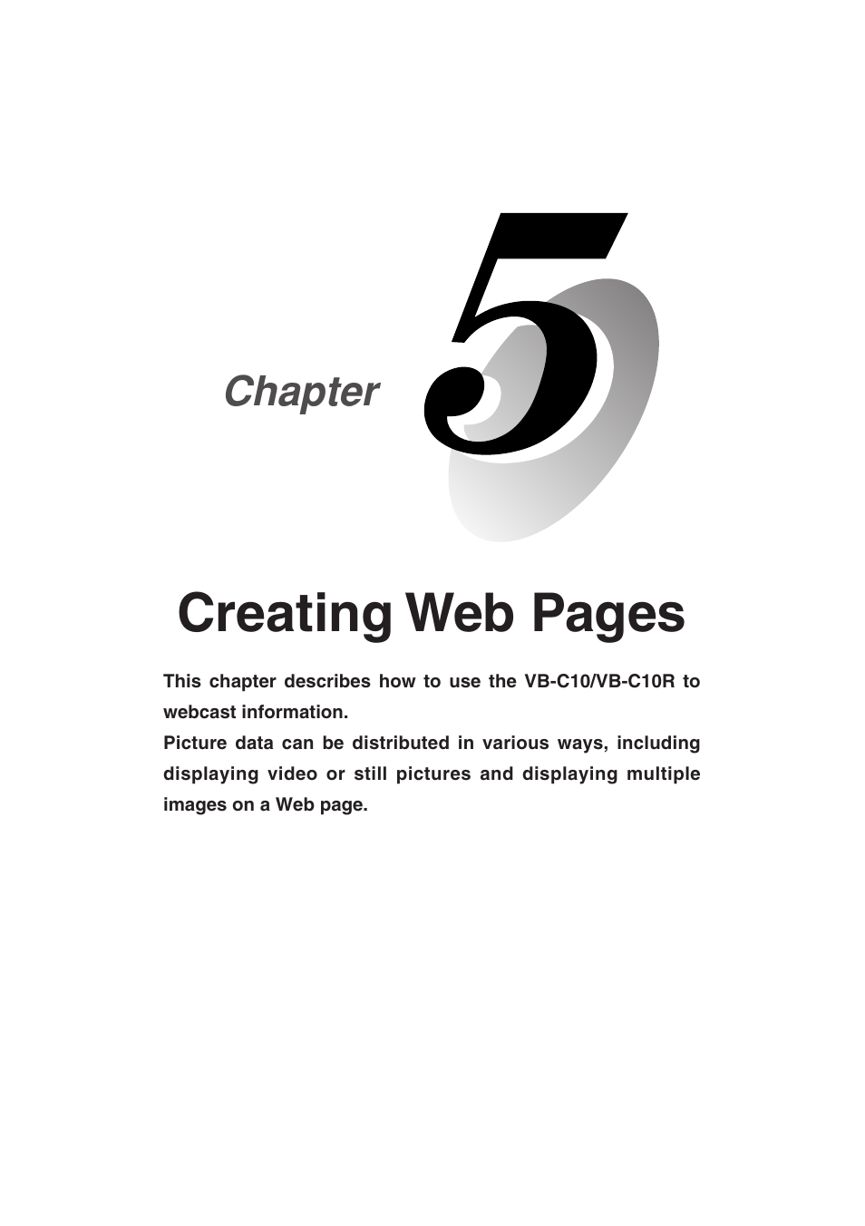 Creating web pages, Chapter | Canon VB-C10R User Manual | Page 79 / 138