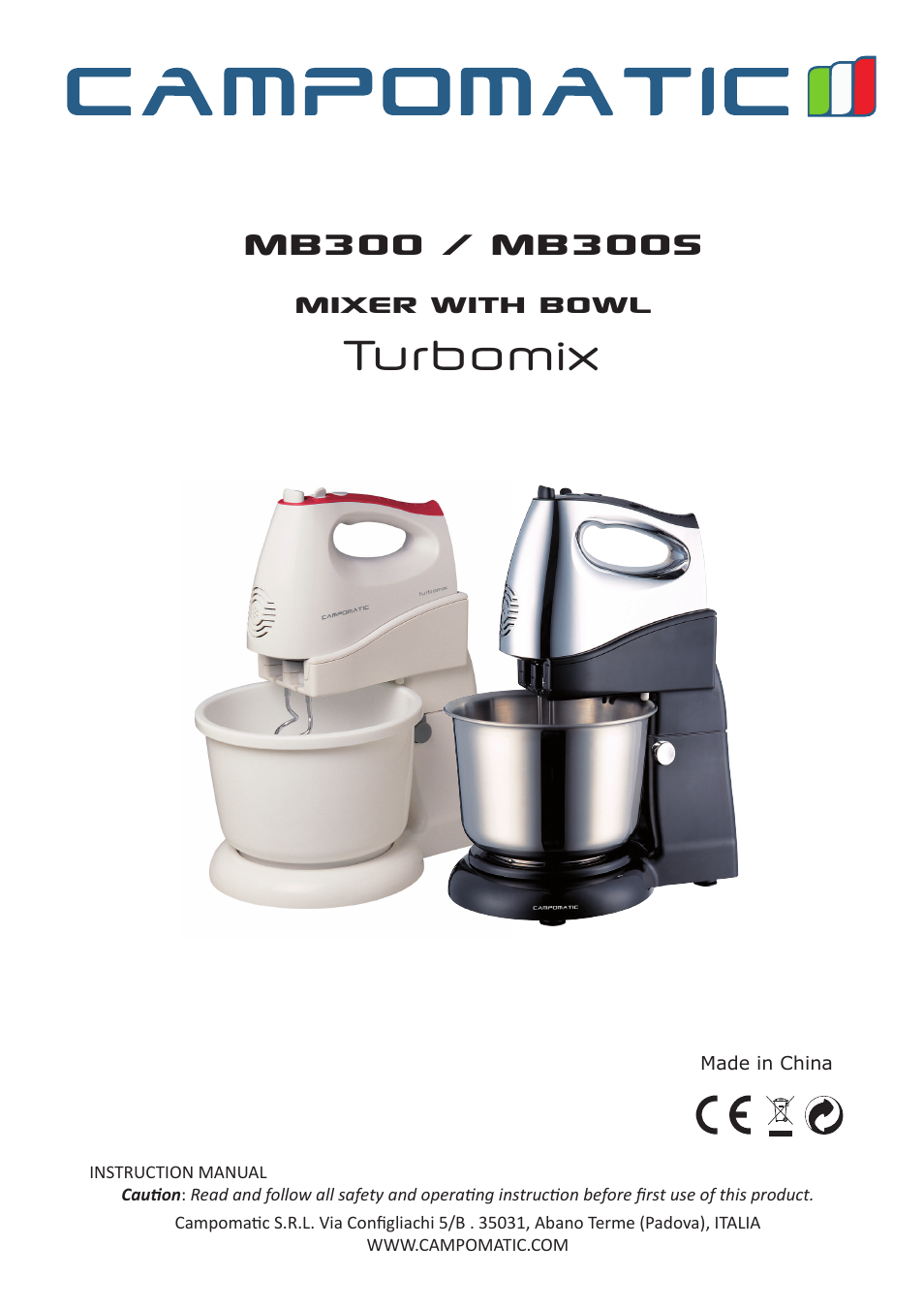 Campomatic MB300 User Manual | 8 pages