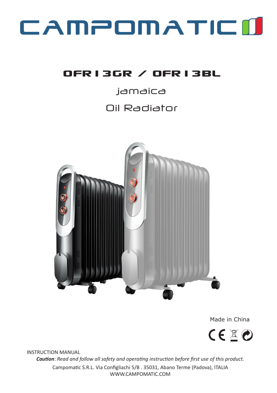 Campomatic OFR13BL User Manual | 12 pages