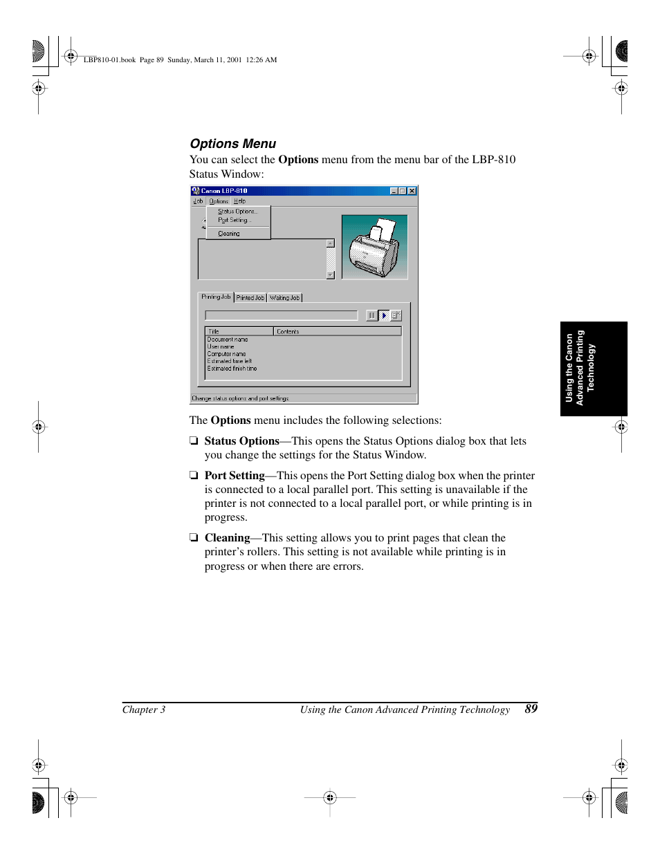 Canon LBP-810 User Manual | Page 105 / 180