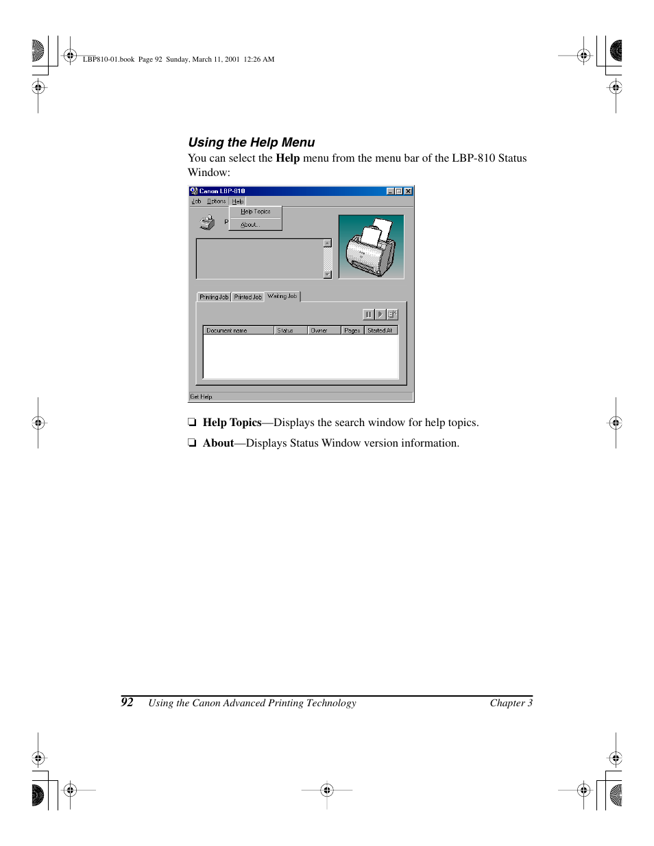 Canon LBP-810 User Manual | Page 108 / 180