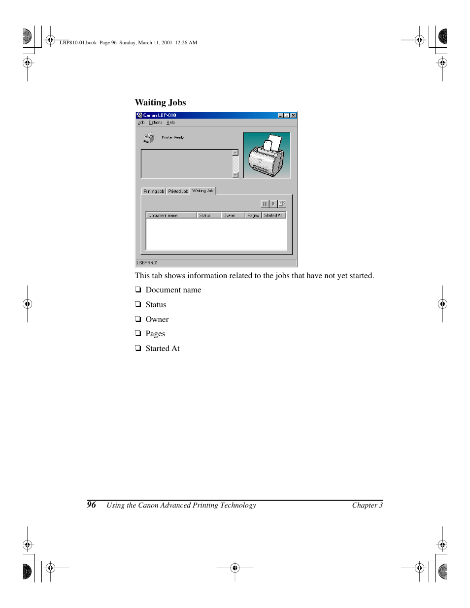 Canon LBP-810 User Manual | Page 112 / 180