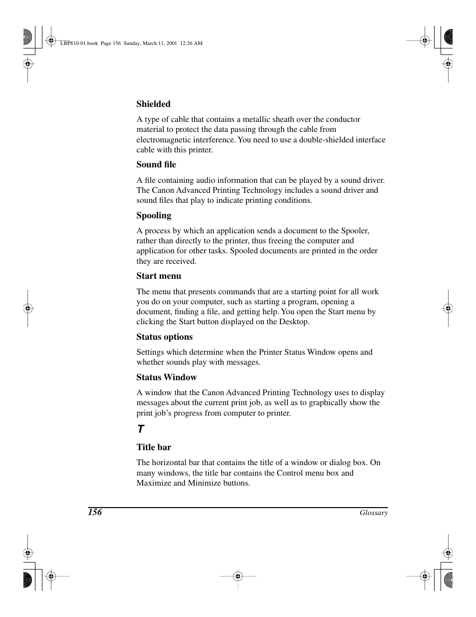 Canon LBP-810 User Manual | Page 172 / 180