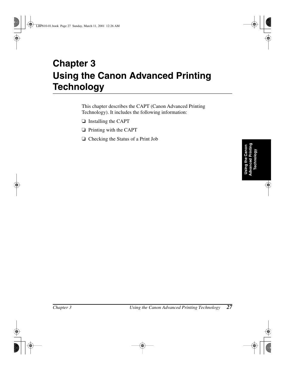 Using the canon advanced printing technology, Chapter 3 | Canon LBP-810 User Manual | Page 43 / 180
