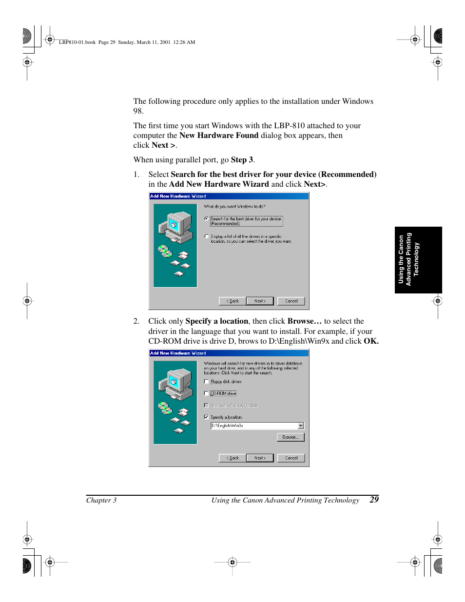 Canon LBP-810 User Manual | Page 45 / 180