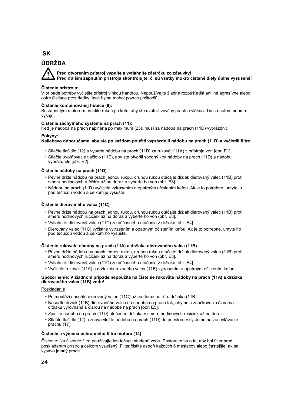 24 údržba | Campomatic RB2200 User Manual | Page 25 / 26