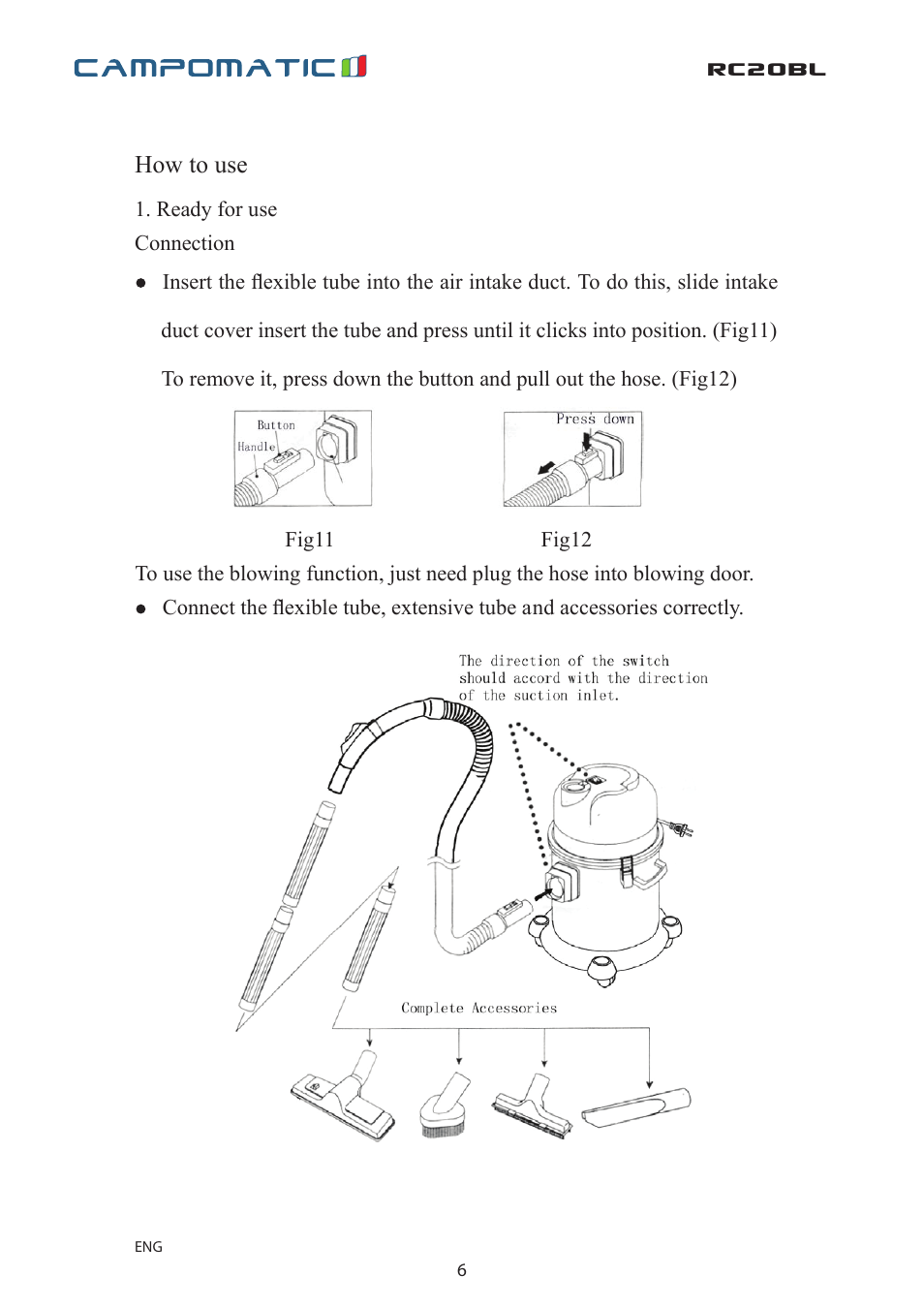 Rc20bl | Campomatic RC20BL User Manual | Page 6 / 18