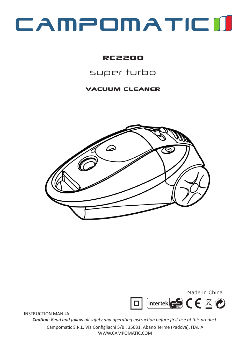 Campomatic RC2200 User Manual | 10 pages