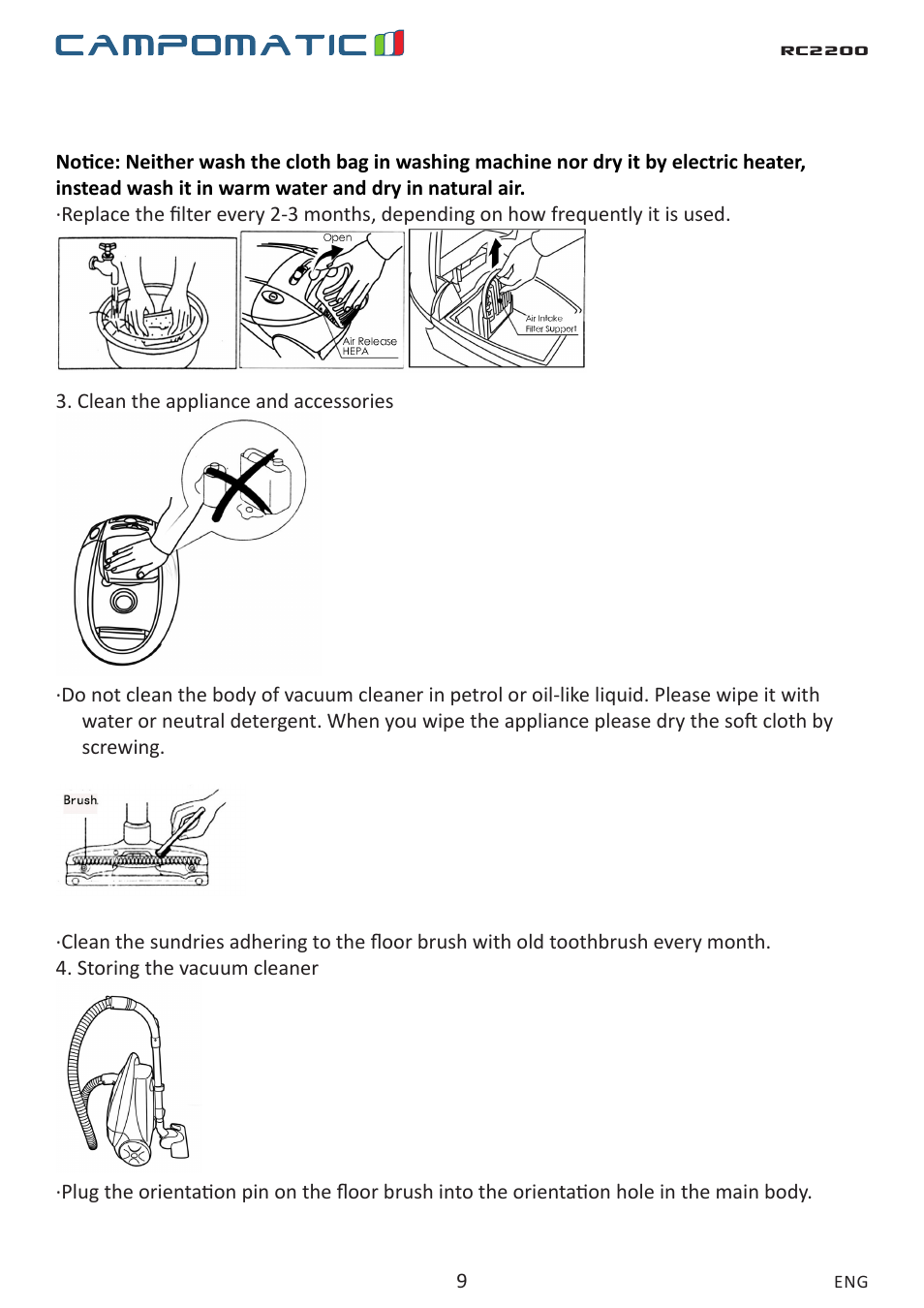 Campomatic RC2200 User Manual | Page 9 / 10