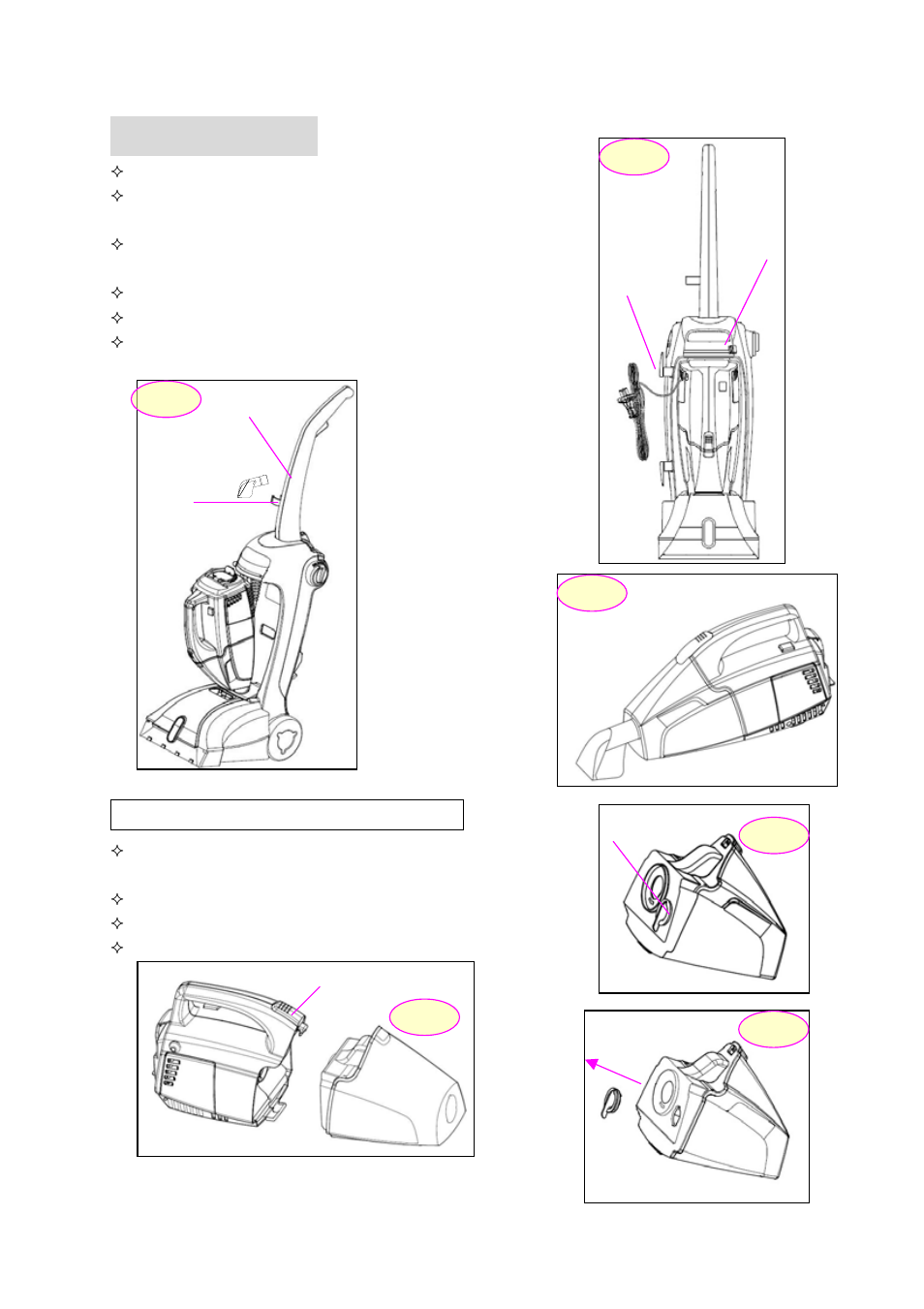 Using the tools, Empty the hand-held recovery tank | Campomatic RS600 User Manual | Page 8 / 10