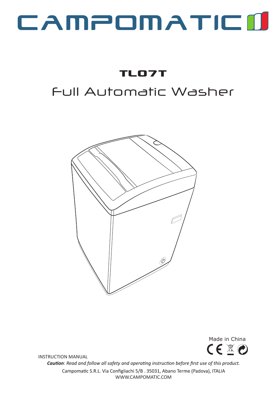 Campomatic TL07T User Manual | 28 pages