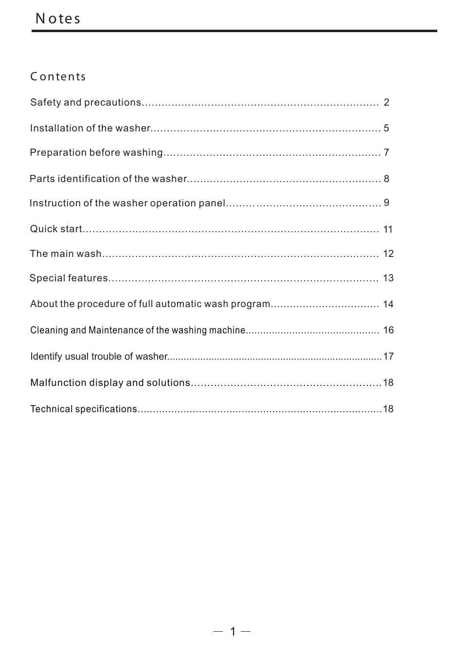 N otes | Campomatic TL07T User Manual | Page 2 / 28