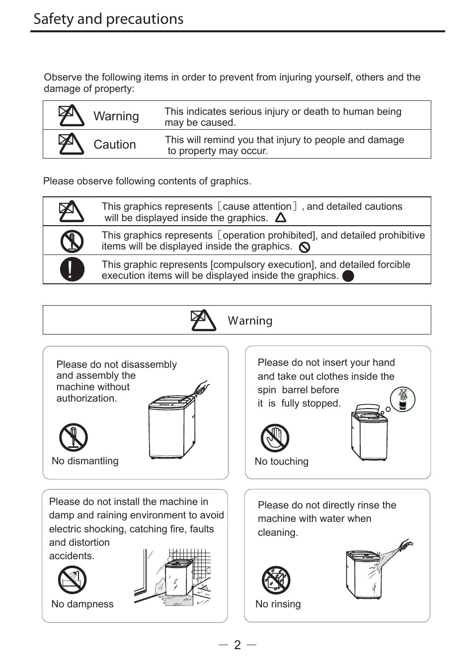 Safety and precautions | Campomatic TL07T User Manual | Page 3 / 28