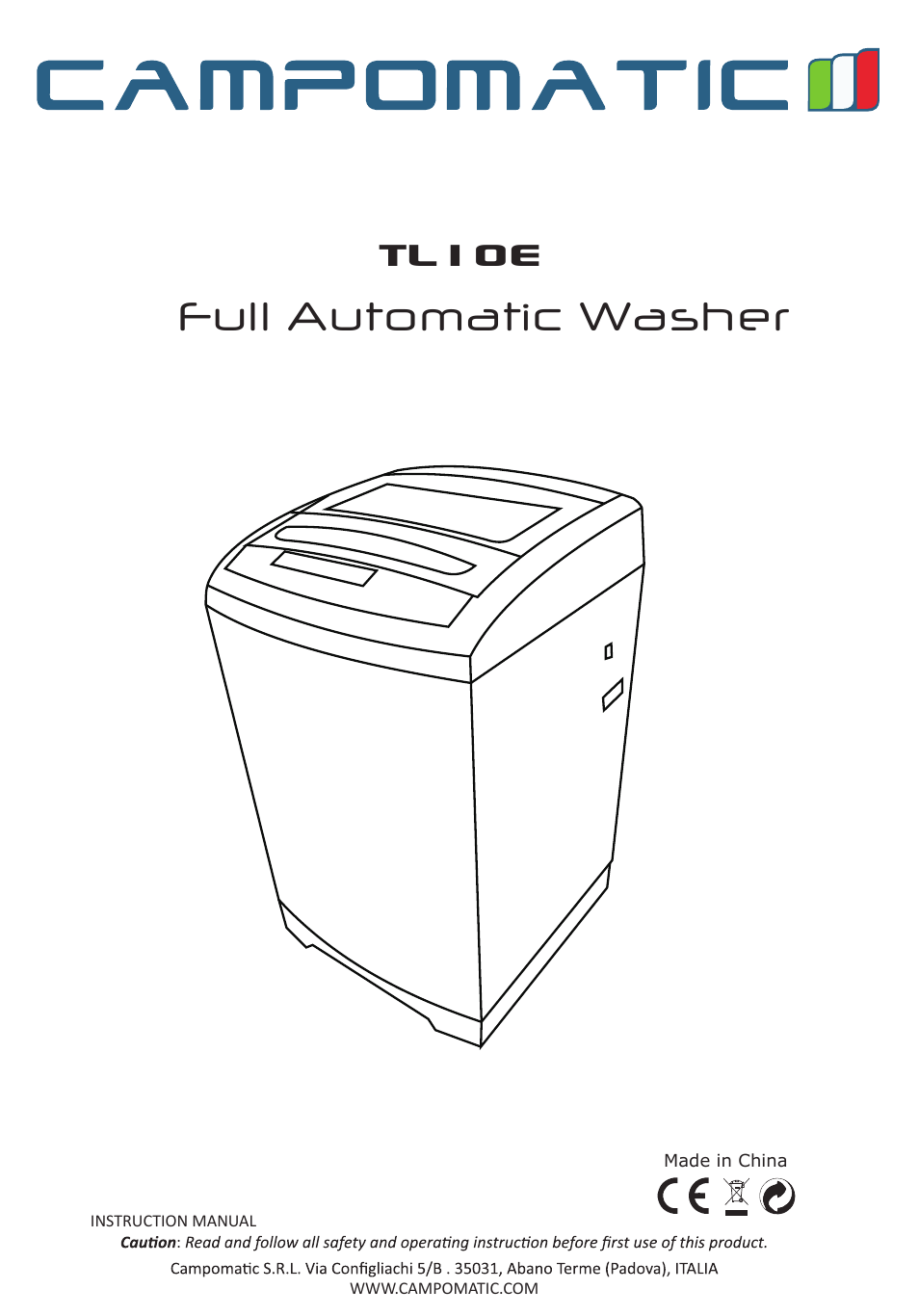 Campomatic TL10E User Manual | 30 pages