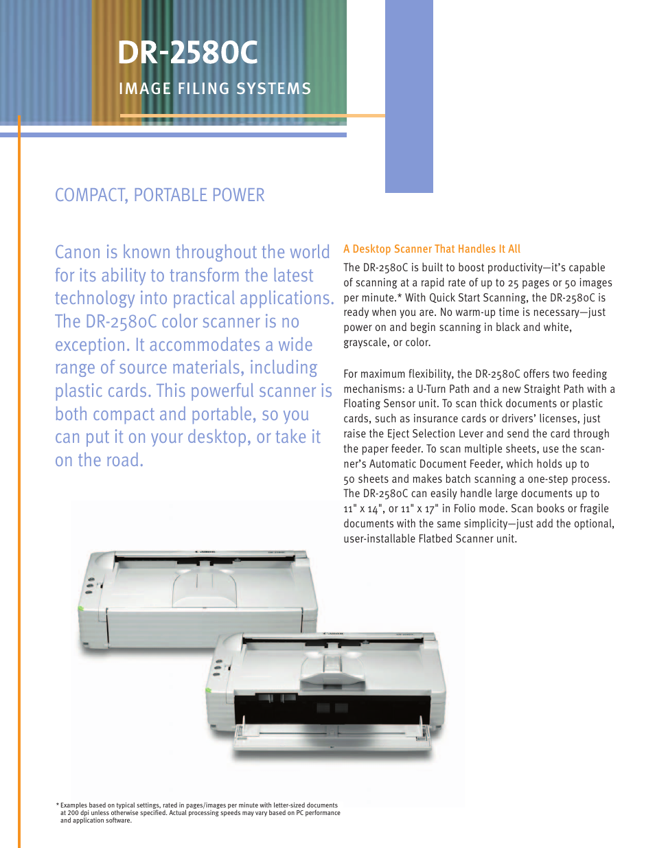 Image filing systems | Canon DR-2580C User Manual | Page 2 / 4