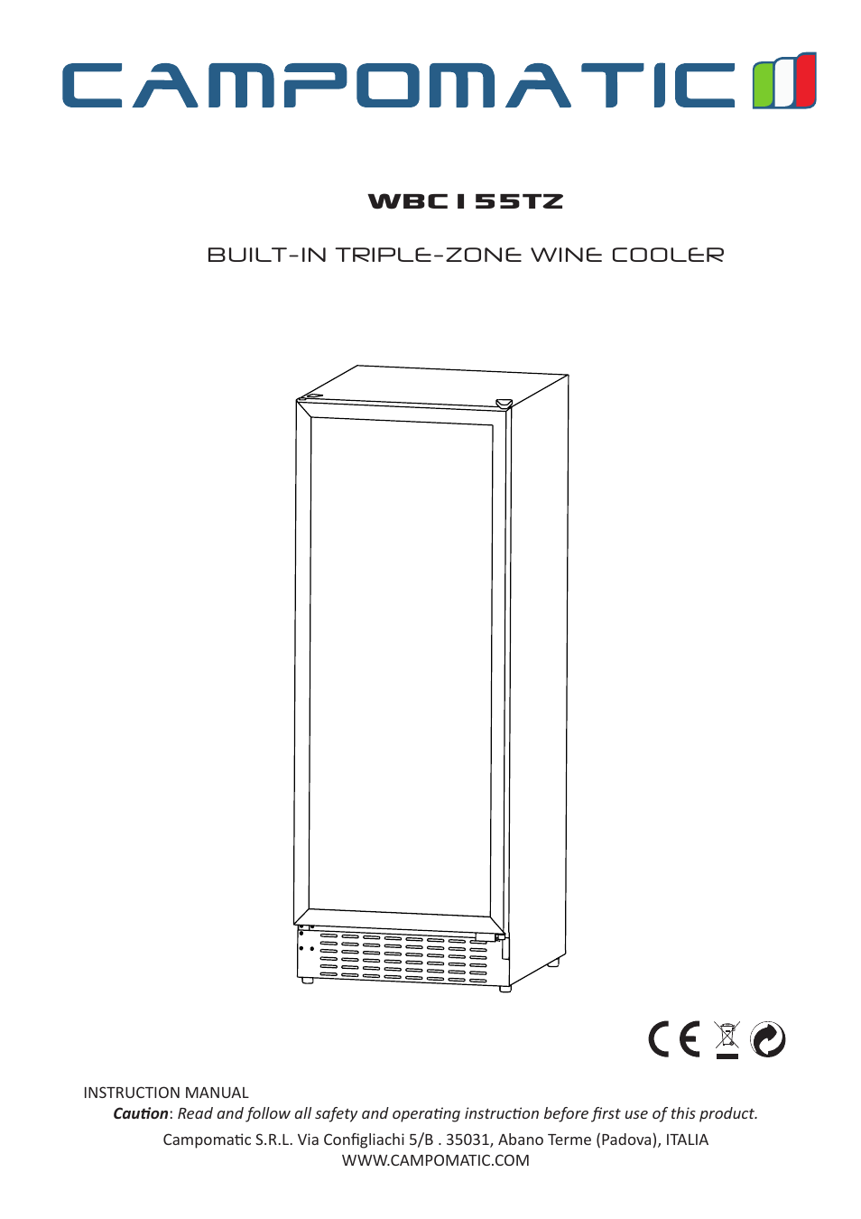 Campomatic WBC155TZ User Manual | 9 pages