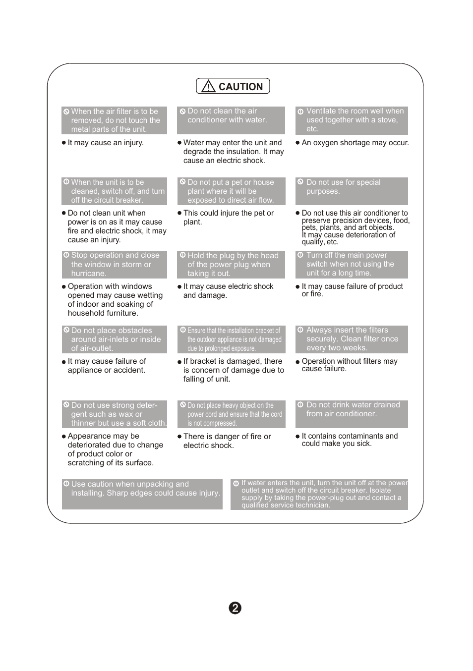 Ò³ãæ 5, Caution | Campomatic Window AC User Manual | Page 5 / 17