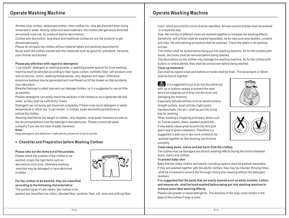 Operate washing machine | Campomatic WM708 Modena User Manual | Page 10 / 23