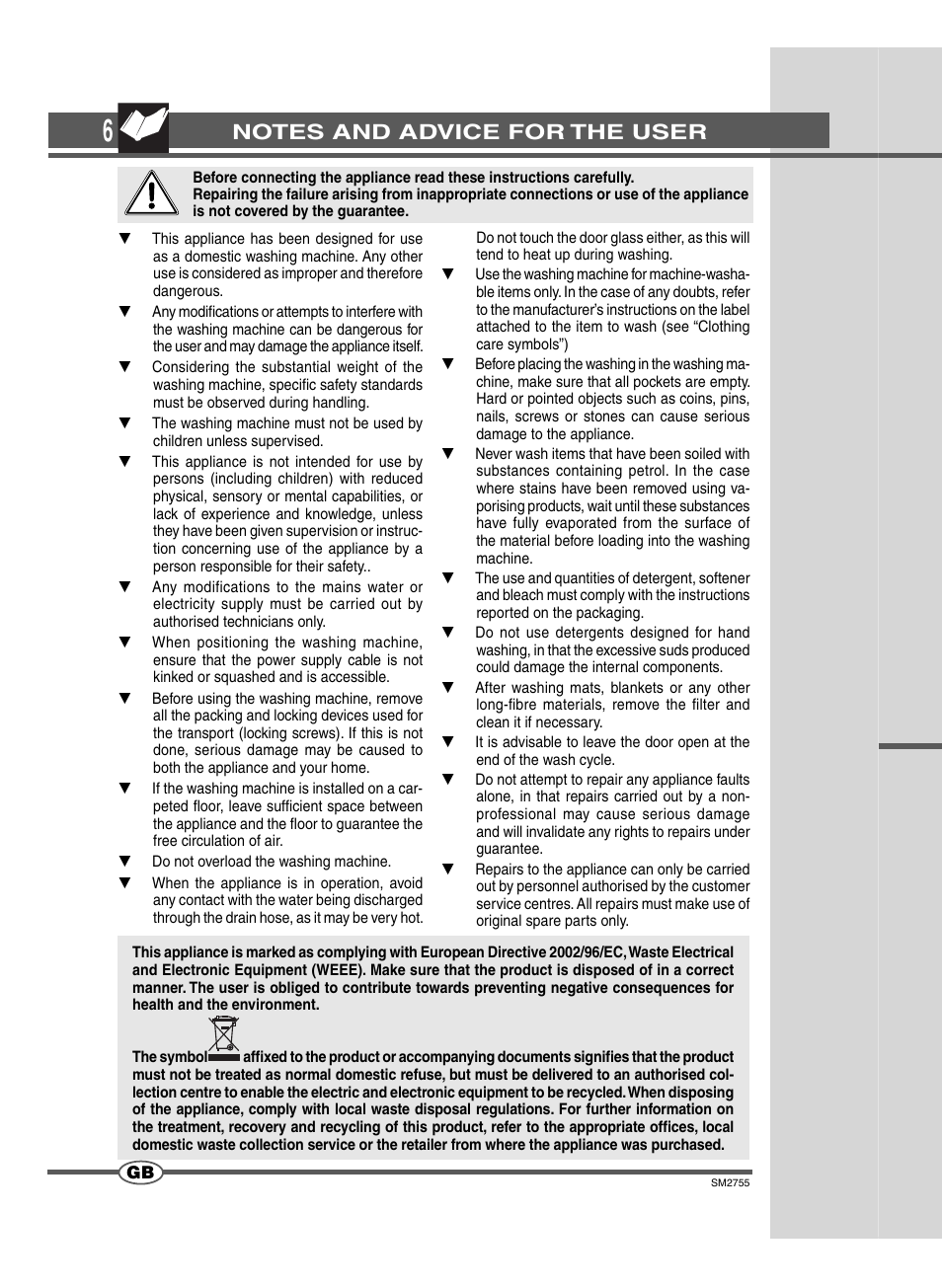 Campomatic WM747 Inox Jumbo User Manual | Page 3 / 14