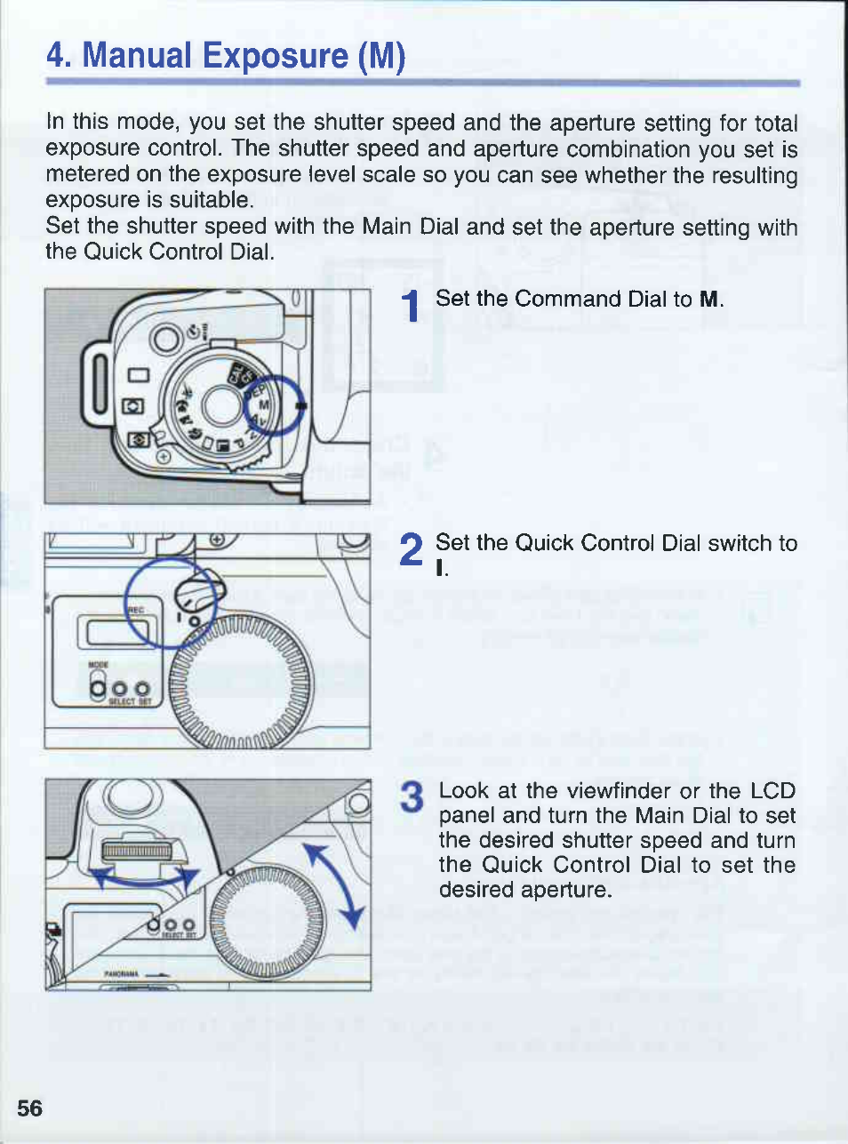 Manual exposure (m) | Canon EOS 50E User Manual | Page 56 / 100