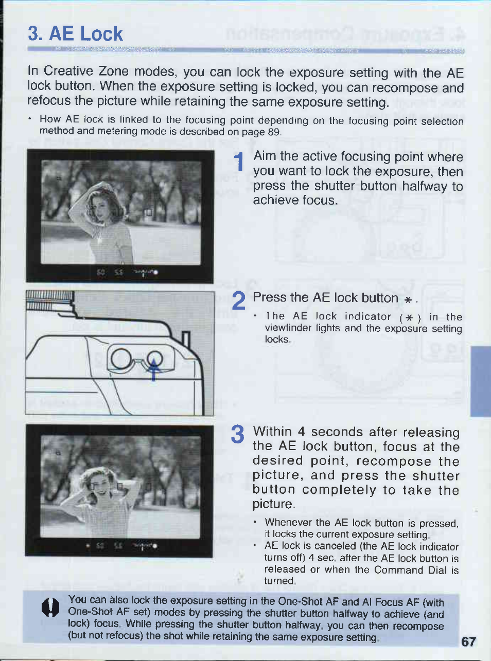 Ae lock | Canon EOS 50E User Manual | Page 67 / 100
